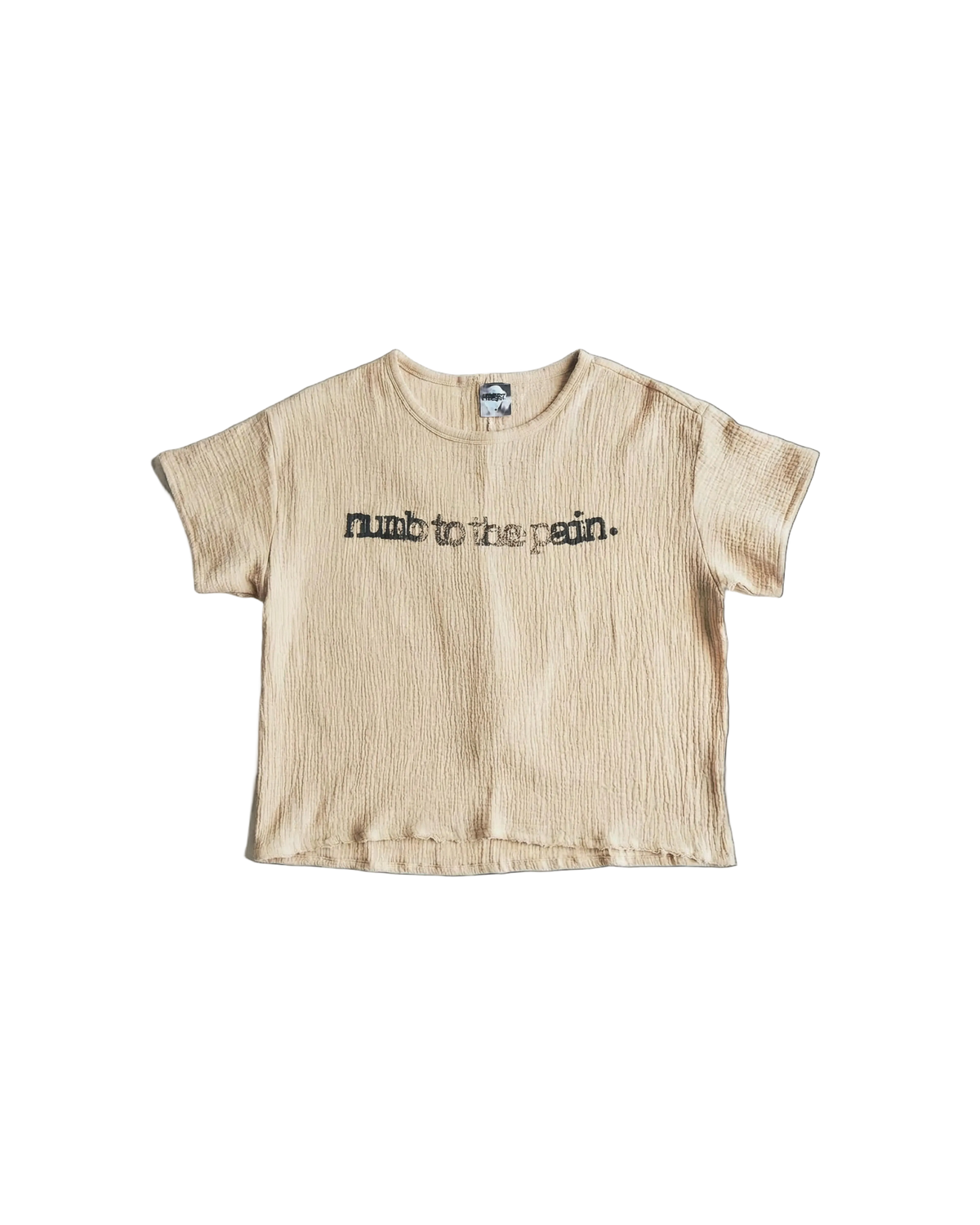 NUMB TO THE PAIN. T-SHIRT - BEIGE